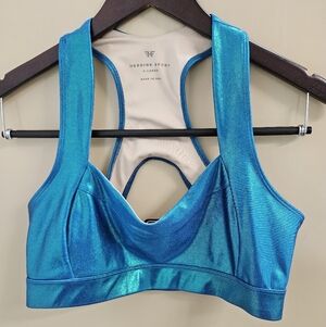 Heroine Sport Shimmering Teal Sports Bra
